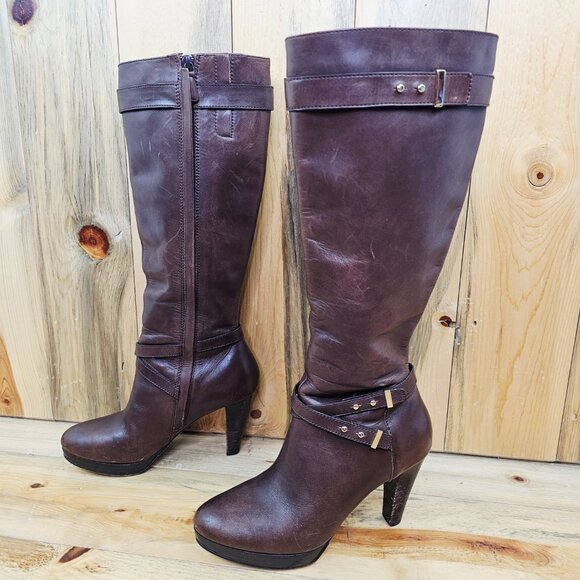 Cole Haan “Nike Air” Cara Tall Boot Chestnut Brown Size 7.5 - Picture 3 of 7